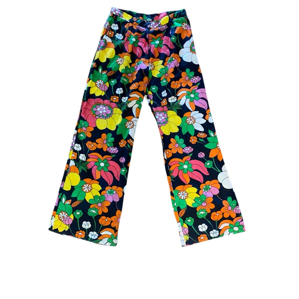 Dodo Bar Or Groovy Colorful Floral Cotton Pants 
Boho Hippie Disco resortwear - Picture 9 of 16